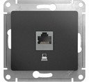 Schneider Electric Glossa GSL001381K Розетка компьютерная (RJ45, под рамку, скрытая установка, графит)