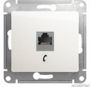 Schneider Electric Glossa GSL000681T Розетка телефонная (RJ11, под рамку, скрытая установка, перламутр)