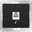 Schneider Electric Glossa GSL000781T Розетка телефонная (RJ11, под рамку, скрытая установка, антрацит)
