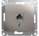 Schneider Electric Glossa GSL001281T Розетка телефонная (RJ11, под рамку, скрытая установка, платина)