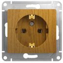 Schneider Electric Glossa GSL000543 Розетка с заземляющим контактом (16 А, под рамку, скрытая установка, дуб)