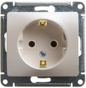 Schneider Electric Glossa GSL000643 Розетка с заземляющим контактом (16 А, под рамку, скрытая установка, перламутр)