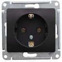 Schneider Electric Glossa GSL001343 Розетка с заземляющим контактом (16 А, под рамку, скрытая установка, графит)