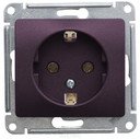 Schneider Electric Glossa GSL001443 Розетка с заземляющим контактом (16 А, под рамку, скрытая установка, сиреневый туман)