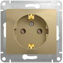 Schneider Electric Glossa GSL000445 Розетка с заземляющим контактом и шторками (16 А, под рамку, скрытая установка, титан)