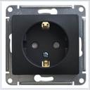 Schneider Electric Glossa GSL000745 Розетка с заземляющим контактом и шторками (16 А, под рамку, скрытая установка, антрацит)
