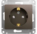 Schneider Electric Glossa GSL001245 Розетка с заземляющим контактом и шторками (16 А, под рамку, скрытая установка, платина)