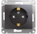 Schneider Electric Glossa GSL001345 Розетка с заземляющим контактом и шторками (16 А, под рамку, скрытая установка, графит)
