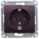 Schneider Electric Glossa GSL001445 Розетка с заземляющим контактом и шторками (16 А, под рамку, скрытая установка, сиреневый туман)