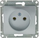 Schneider Electric Glossa GSL000341 Розетка без заземляющего контакта (16 А, под рамку, скрытая установка, алюминий)