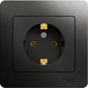 Schneider Electric Glossa GSL000742 Розетка с заземляющим контактом (16 А, в сборе, скрытая установка, антрацит)