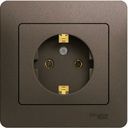 Schneider Electric Glossa GSL000842 Розетка с заземляющим контактом (16 А, в сборе, скрытая установка, шоколад)