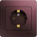 Schneider Electric Glossa GSL001142 Розетка с заземляющим контактом (16 А, в сборе, скрытая установка, баклажан)