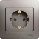 Schneider Electric Glossa GSL001242 Розетка с заземляющим контактом (16 А, в сборе, скрытая установка, платина)