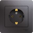 Schneider Electric Glossa GSL001342 Розетка с заземляющим контактом (16 А, в сборе, скрытая установка, графит)