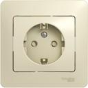 Schneider Electric Glossa GSL000244 Розетка с заземляющим контактом (16 А, в сборе, скрытая установка, шторки, бежевая)