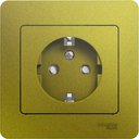 Schneider Electric Glossa GSL001044 Розетка с заземляющим контактом (16 А, в сборе, скрытая установка, шторки, фисташковая)
