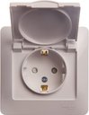 Schneider Electric Glossa GSL000146 Розетка с заземляющим контактом (16 А, в сборе, скрытая установка, шторки, крышка, белая)