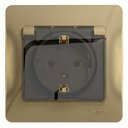 Schneider Electric Glossa GSL000446 Розетка с заземляющим контактом (16 А, в сборе, скрытая установка, шторки, крышка, титан)