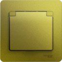 Schneider Electric Glossa GSL001046 Розетка с заземляющим контактом (16 А, в сборе, скрытая установка, шторки, крышка, фисташковая)