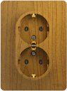 Schneider Electric Glossa GSL000524 Розетка двойная с заземляющим контактом (16 А, в сборе, скрытая установка, дуб)