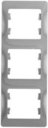 Schneider Electric Glossa GSL000307 Рамка 3-постовая вертикальная (алюминий)