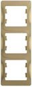 Schneider Electric Glossa GSL000407 Рамка 3-постовая вертикальная (титан)