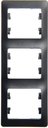 Schneider Electric Glossa GSL000707 Рамка 3-постовая вертикальная (антрацит)
