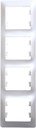 Schneider Electric Glossa GSL000308 Рамка 4-постовая вертикальная (алюминий)