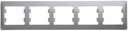 Schneider Electric Glossa GSL000305 Рамка 5-постовая горизонтальная (алюминий)