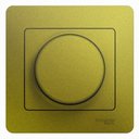 Schneider Electric Glossa GSL001034 Светорегулятор поворотный (300 Вт, R, в сборе, скрытая установка, фисташковый)