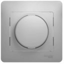 Schneider Electric Glossa GSL000336 Светорегулятор поворотный (600 Вт, R+L+C, в сборе, скрытая установка, алюминий)