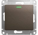 Schneider Electric Glossa GSL000813 Выключатель одноклавишный с подсветкой (10 А, под рамку, скрытая установка, шоколад)