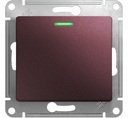 Schneider Electric Glossa GSL001113 Выключатель одноклавишный с подсветкой (10 А, под рамку, скрытая установка, баклажан)