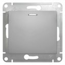 Schneider Electric Glossa GSL000317 Выключатель однокнопочный без фиксации с подсветкой(10 А, под рамку, скрытая установка, алюминий)