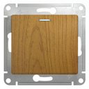 Schneider Electric Glossa GSL000517 Выключатель однокнопочный без фиксации с подсветкой(10 А, под рамку, скрытая установка, дуб)