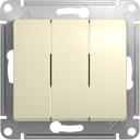 Schneider Electric Glossa GSL000231 Выключатель трехклавишный (10 А, под рамку, скрытая установка, бежевый)