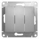Schneider Electric Glossa GSL000331 Выключатель трехклавишный (10 А, под рамку, скрытая установка, алюминий)