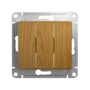 Schneider Electric Glossa GSL000531 Выключатель трехклавишный (10 А, под рамку, скрытая установка, дуб)