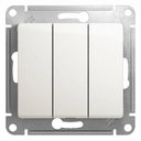 Schneider Electric Glossa GSL000631 Выключатель трехклавишный (10 А, под рамку, скрытая установка, перламутр)
