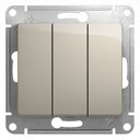Schneider Electric Glossa GSL000931 Выключатель трехклавишный (10 А, под рамку, скрытая установка, молоко)