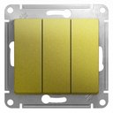 Schneider Electric Glossa GSL001031 Выключатель трехклавишный (10 А, под рамку, скрытая установка, фисташковый)