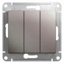 Schneider Electric Glossa GSL001231 Выключатель трехклавишный (10 А, под рамку, скрытая установка, платина)