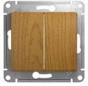 Schneider Electric Glossa GSL000551 Выключатель двухклавишный (10 А, под рамку, скрытая установка, дуб)