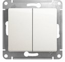 Schneider Electric Glossa GSL000651 Выключатель двухклавишный (10 А, под рамку, скрытая установка, перламутр)