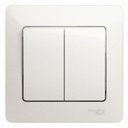Schneider Electric Glossa GSL000652 Выключатель двухклавишный (10 А, в сборе, скрытая установка, перламутр)
