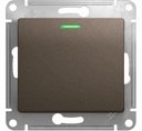 Schneider Electric Glossa GSL000863 Переключатель одноклавишный с подсветкой (10 А, под рамку, скрытая установка, шоколад)