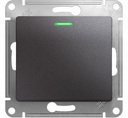 Schneider Electric Glossa GSL001363 Переключатель одноклавишный с подсветкой (10 А, под рамку, скрытая установка, графит)