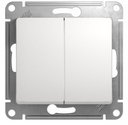 Schneider Electric Glossa GSL000165 Переключатель двухклавишный (10 А, под рамку, скрытая установка, белый)