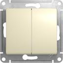 Schneider Electric Glossa GSL000265 Переключатель двухклавишный (10 А, под рамку, скрытая установка, бежевый)